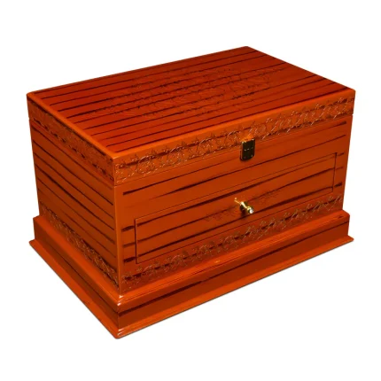 جعبه ساعت 27 خونه کشودار لوکس رنگ عسلی مدل : TW-2218