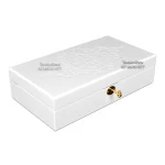 جعبه ساعت 12 خونه کلیددار طرح چوب بالشتک لوکس رنگ سفید مدل : TW-2298
