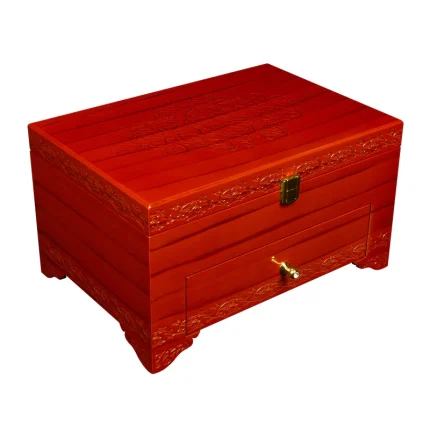 جعبه ساعت 18 خونه کشودار لوکس رنگ عسلی مدل : TW-2217